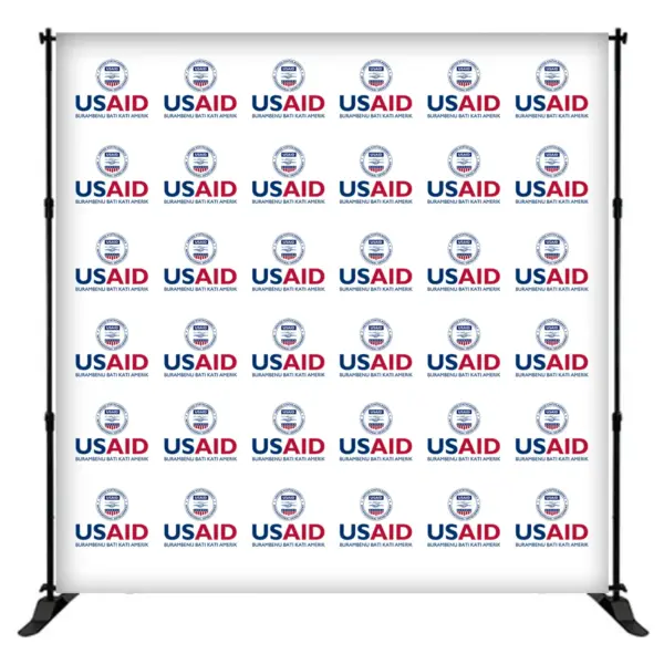 USAID Joola 8 ft. Slider Banner Stand - 8'h Fabric Graphic Package