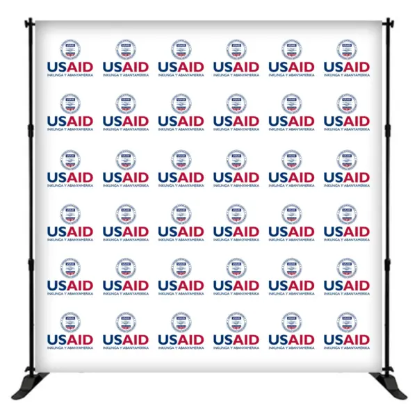 USAID Kinywarwanda 8 ft. Slider Banner Stand - 8'h Fabric Graphic Package