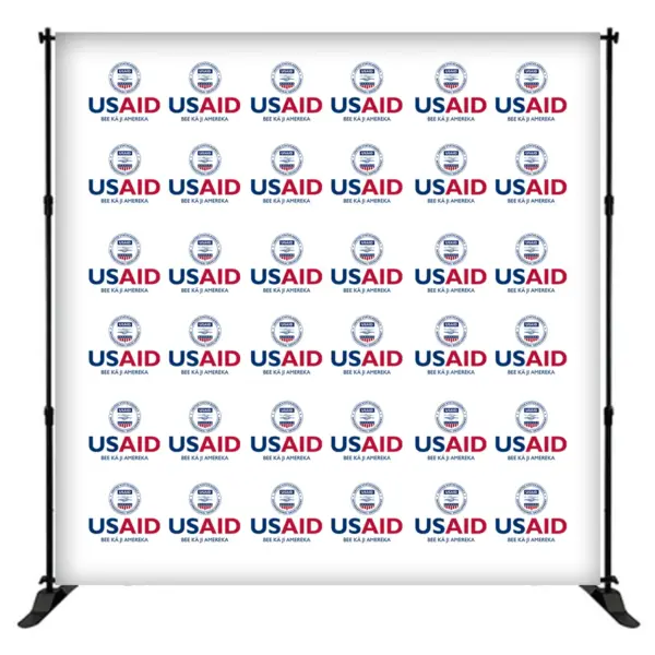 USAID Nuer 8 ft. Slider Banner Stand - 8'h Fabric Graphic Package