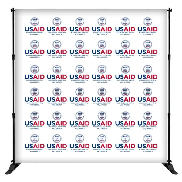 USAID Nyanja 8 ft. Slider Banner Stand - 8'h Fabric Graphic Package
