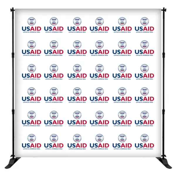 USAID Oromiffa 8 ft. Slider Banner Stand - 8'h Fabric Graphic Package