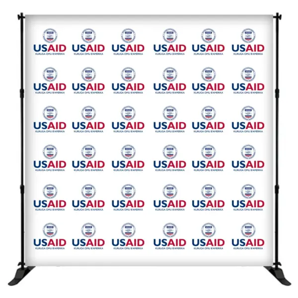 USAID Runyankole 8 ft. Slider Banner Stand - 8'h Fabric Graphic Package