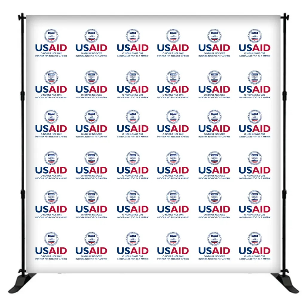 USAID Serere 8 ft. Slider Banner Stand - 8'h Fabric Graphic Package