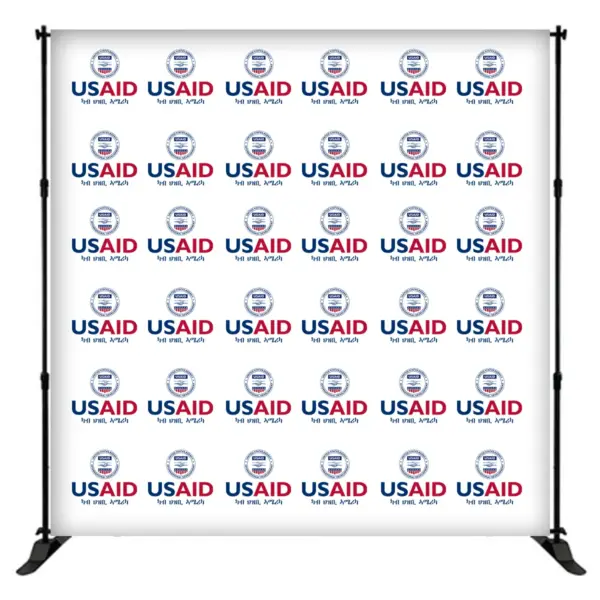 USAID Tigrinya 8 ft. Slider Banner Stand - 8'h Fabric Graphic Package