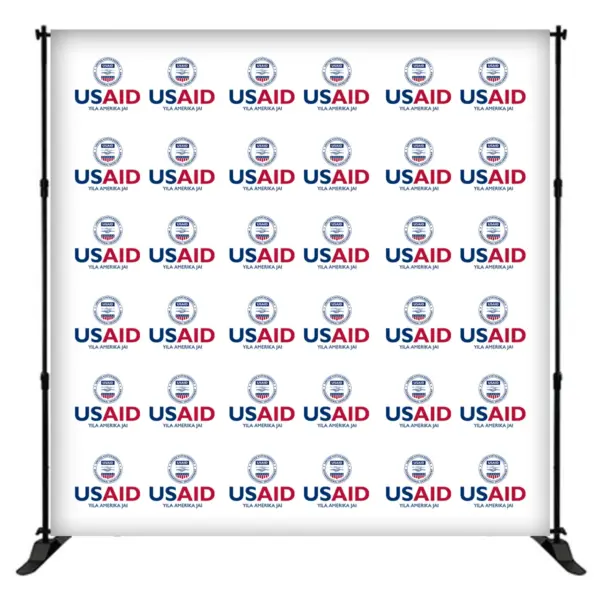 USAID Wala 8 ft. Slider Banner Stand - 8'h Fabric Graphic Package
