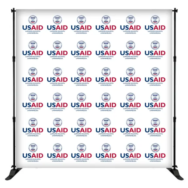 USAID Xhosa 8 ft. Slider Banner Stand - 8'h Fabric Graphic Package