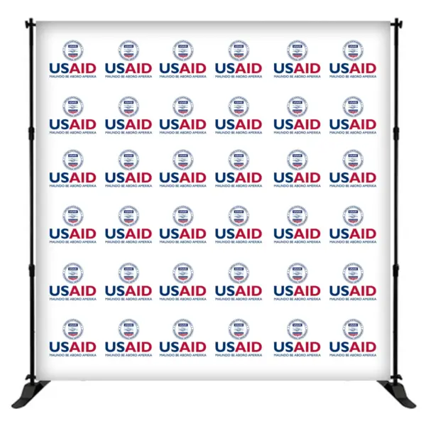 USAID Zande 8 ft. Slider Banner Stand - 8'h Fabric Graphic Package