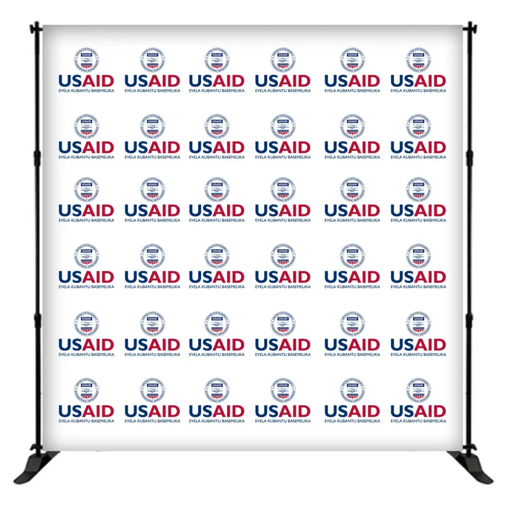 USAID Zulu 8 ft. Slider Banner Stand - 8'h Fabric Graphic Package
