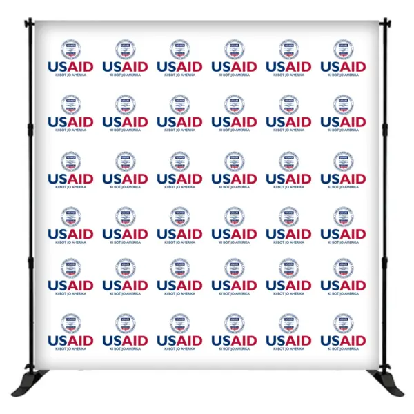 USAID Acholi 8 ft. Slider Banner Stand - 8'h Fabric Graphic Package