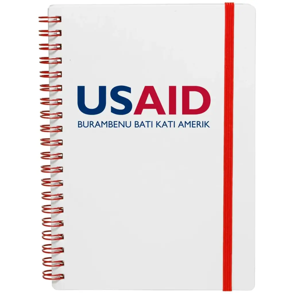 USAID Joola - White Spiral Notebook w/ Colored Accents