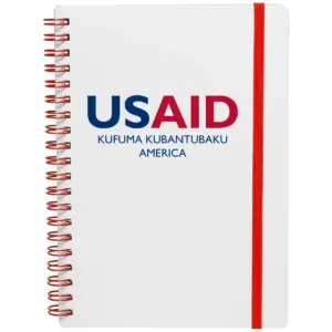 USAID Kaond - White Spiral Notebook w/ Colored Accents