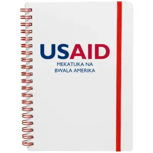 USAID Kikongo - White Spiral Notebook w/ Colored Accents