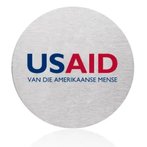 USAID Afrikaans - Osaka Stainless Steel Round Coasters