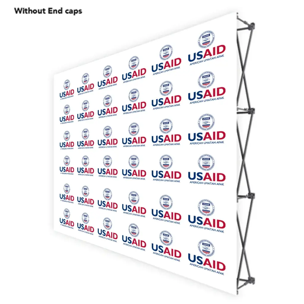 USAID Afar ONE CHOICE 8 Ft. Fabric Pop Up Display - 89"H Straight Graphic Package