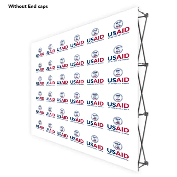 USAID Dinka ONE CHOICE 8 Ft. Fabric Pop Up Display - 89"H Straight Graphic Package