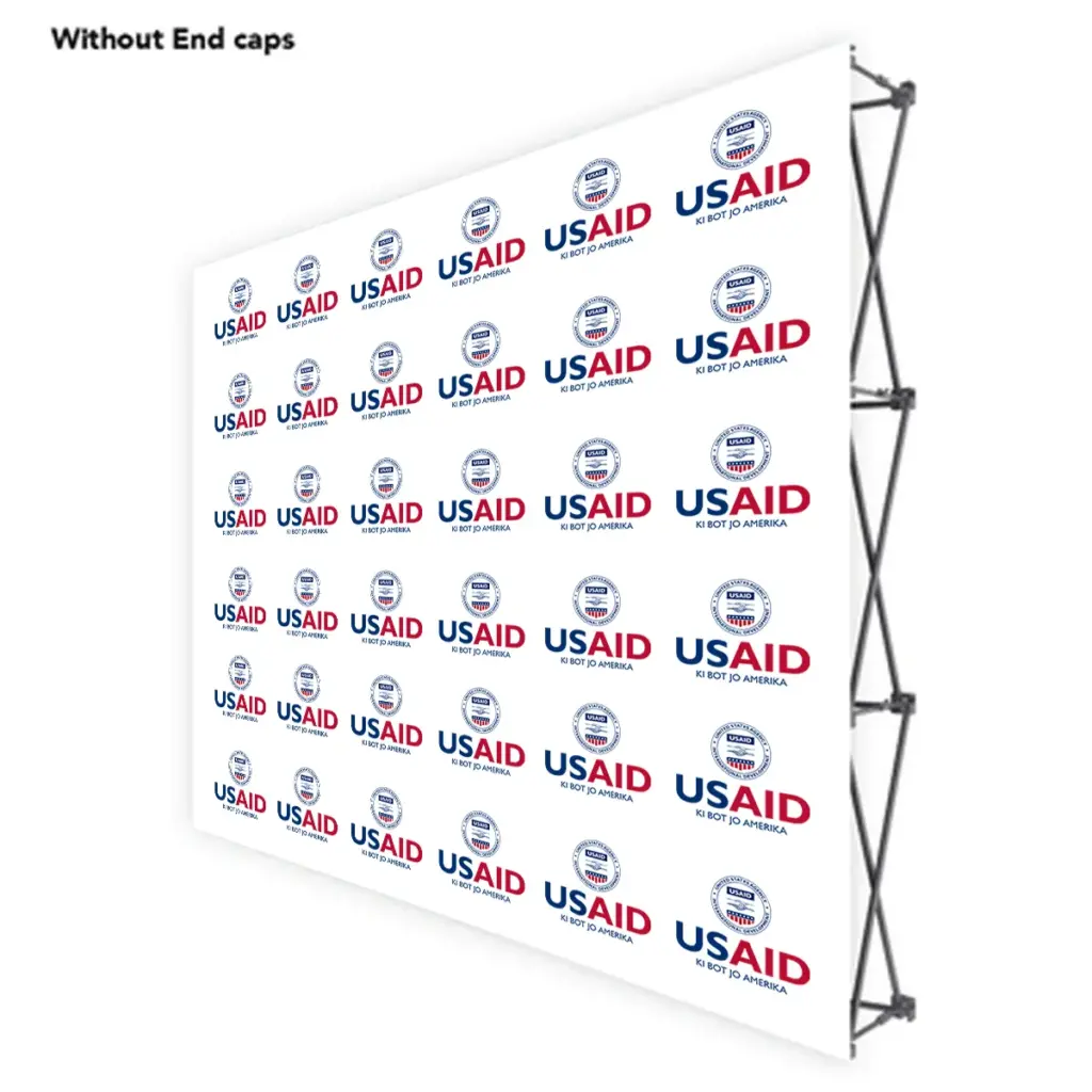 USAID Acholi ONE CHOICE 8 Ft. Fabric Pop Up Display - 89"H Straight Graphic Package