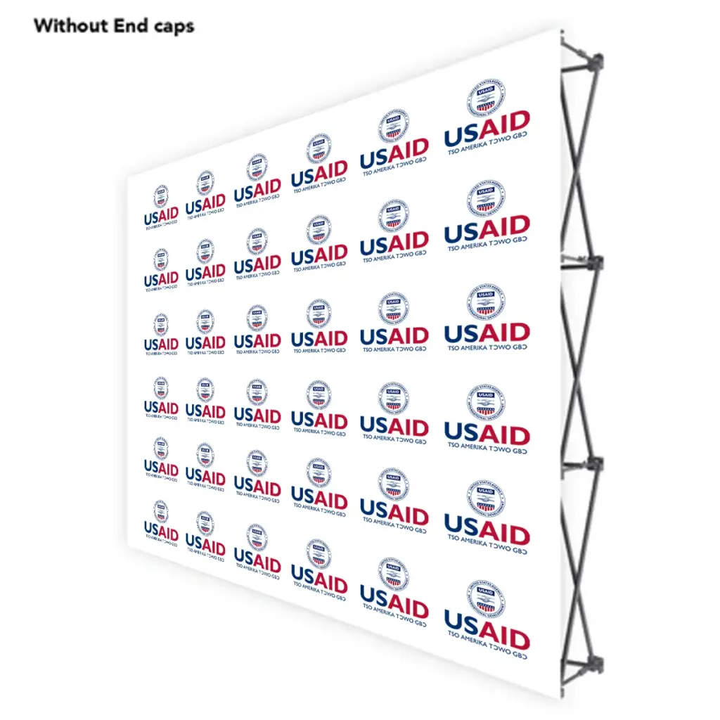 USAID Ewe ONE CHOICE 8 Ft. Fabric Pop Up Display - 89"H Straight Graphic Package