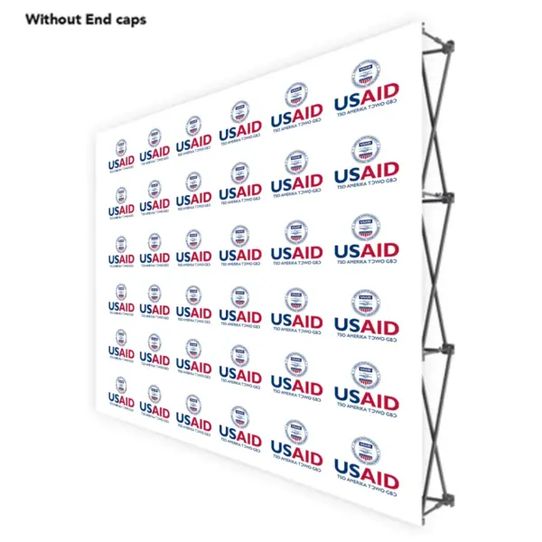 USAID Ewe ONE CHOICE 8 Ft. Fabric Pop Up Display - 89"H Straight Graphic Package