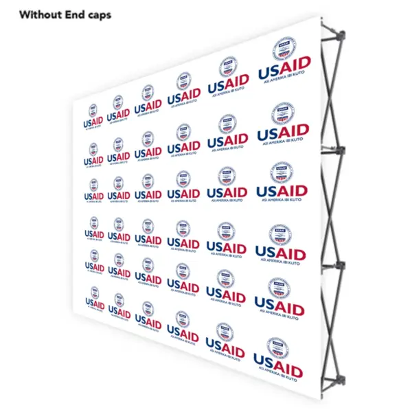 USAID Gonja ONE CHOICE 8 Ft. Fabric Pop Up Display - 89"H Straight Graphic Package