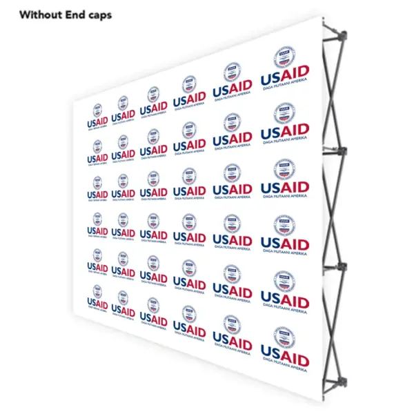USAID Hausa ONE CHOICE 8 Ft. Fabric Pop Up Display - 89"H Straight Graphic Package