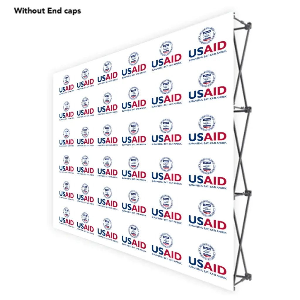 USAID Joola ONE CHOICE 8 Ft. Fabric Pop Up Display - 89"H Straight Graphic Package