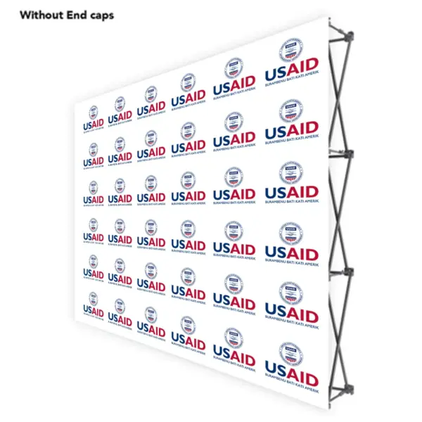 USAID Joola ONE CHOICE 8 Ft. Fabric Pop Up Display - 89"H Straight Graphic Package