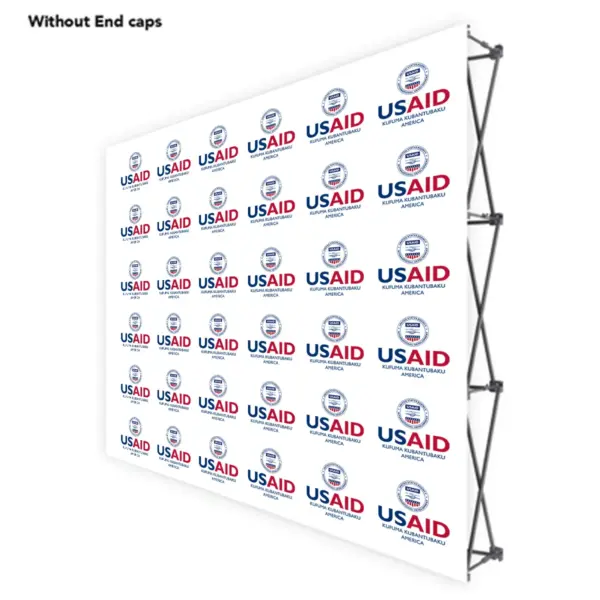 USAID Kaond ONE CHOICE 8 Ft. Fabric Pop Up Display - 89"H Straight Graphic Package