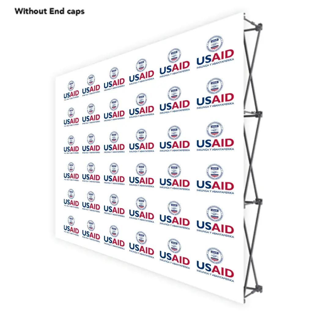 USAID Kinywarwanda ONE CHOICE 8 Ft. Fabric Pop Up Display - 89"H Straight Graphic Package