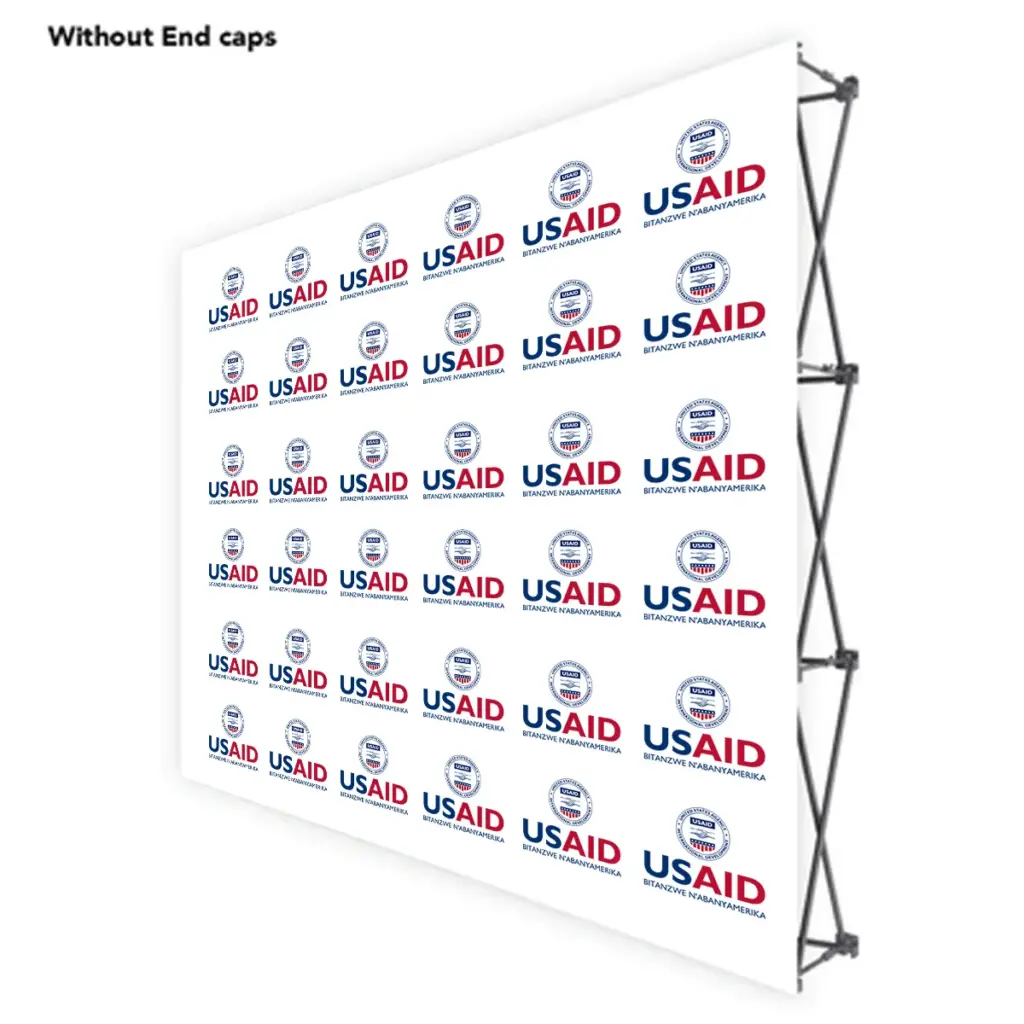 USAID Kirundi ONE CHOICE 8 Ft. Fabric Pop Up Display - 89"H Straight Graphic Package