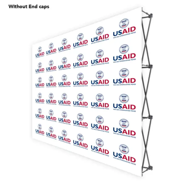 USAID Afrikaans ONE CHOICE 8 Ft. Fabric Pop Up Display - 89"H Straight Graphic Package