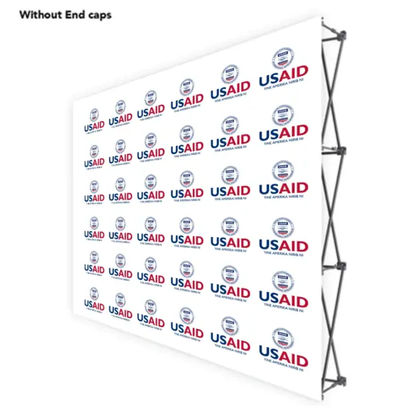 USAID Kusaal  ONE CHOICE 8 Ft. Fabric Pop Up Display - 89"H Straight Graphic Package
