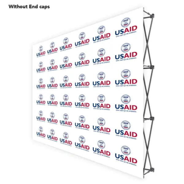USAID Langi ONE CHOICE 8 Ft. Fabric Pop Up Display - 89"H Straight Graphic Package