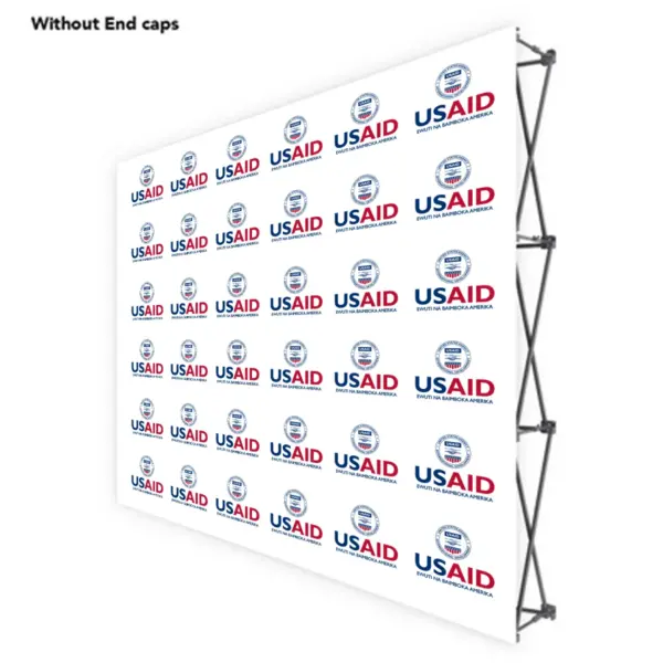 USAID Lingala ONE CHOICE 8 Ft. Fabric Pop Up Display - 89"H Straight Graphic Package