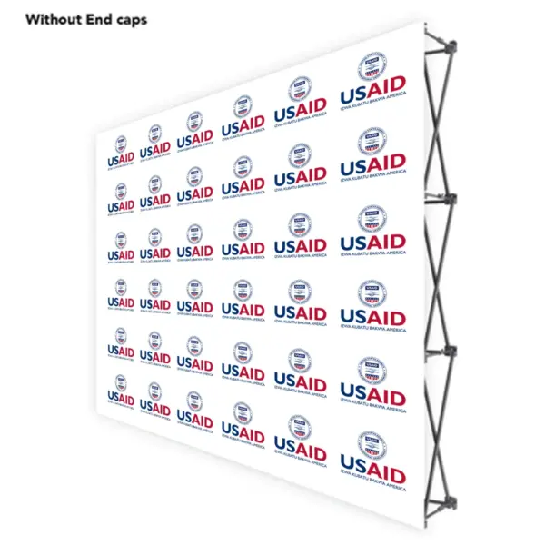 USAID Lozi ONE CHOICE 8 Ft. Fabric Pop Up Display - 89"H Straight Graphic Package