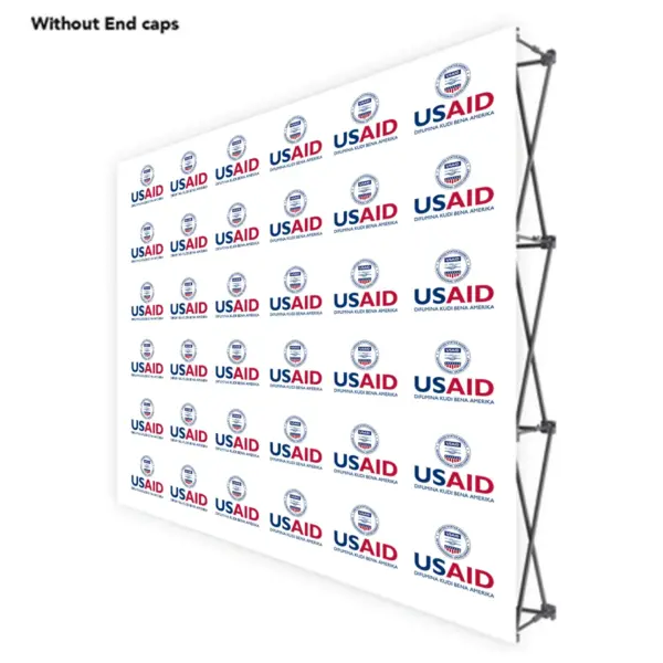 USAID Luba ONE CHOICE 8 Ft. Fabric Pop Up Display - 89"H Straight Graphic Package