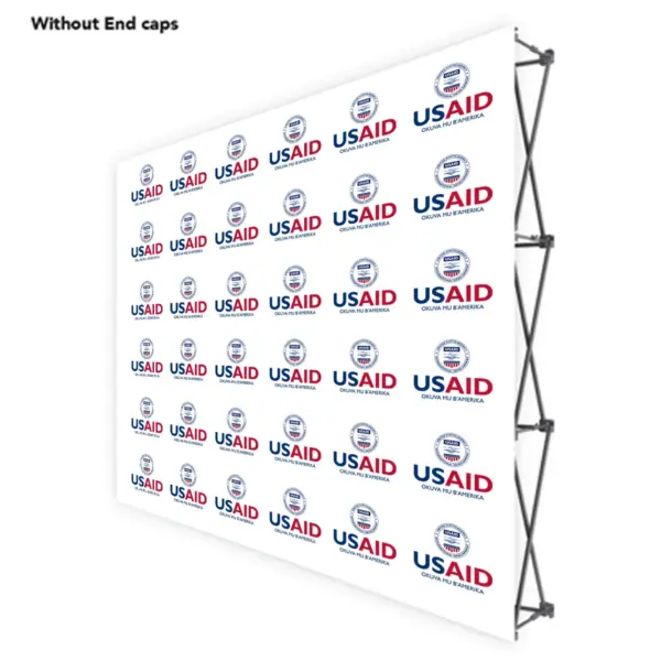 USAID Luganda ONE CHOICE 8 Ft. Fabric Pop Up Display - 89"H Straight Graphic Package