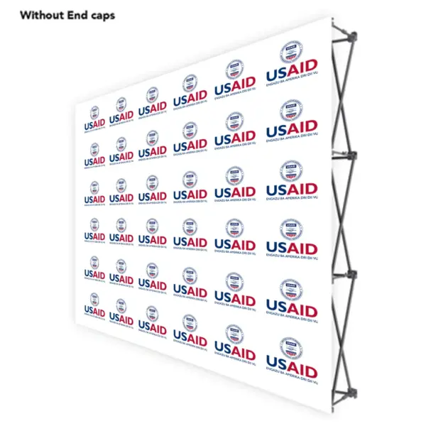 USAID Lugbara ONE CHOICE 8 Ft. Fabric Pop Up Display - 89"H Straight Graphic Package