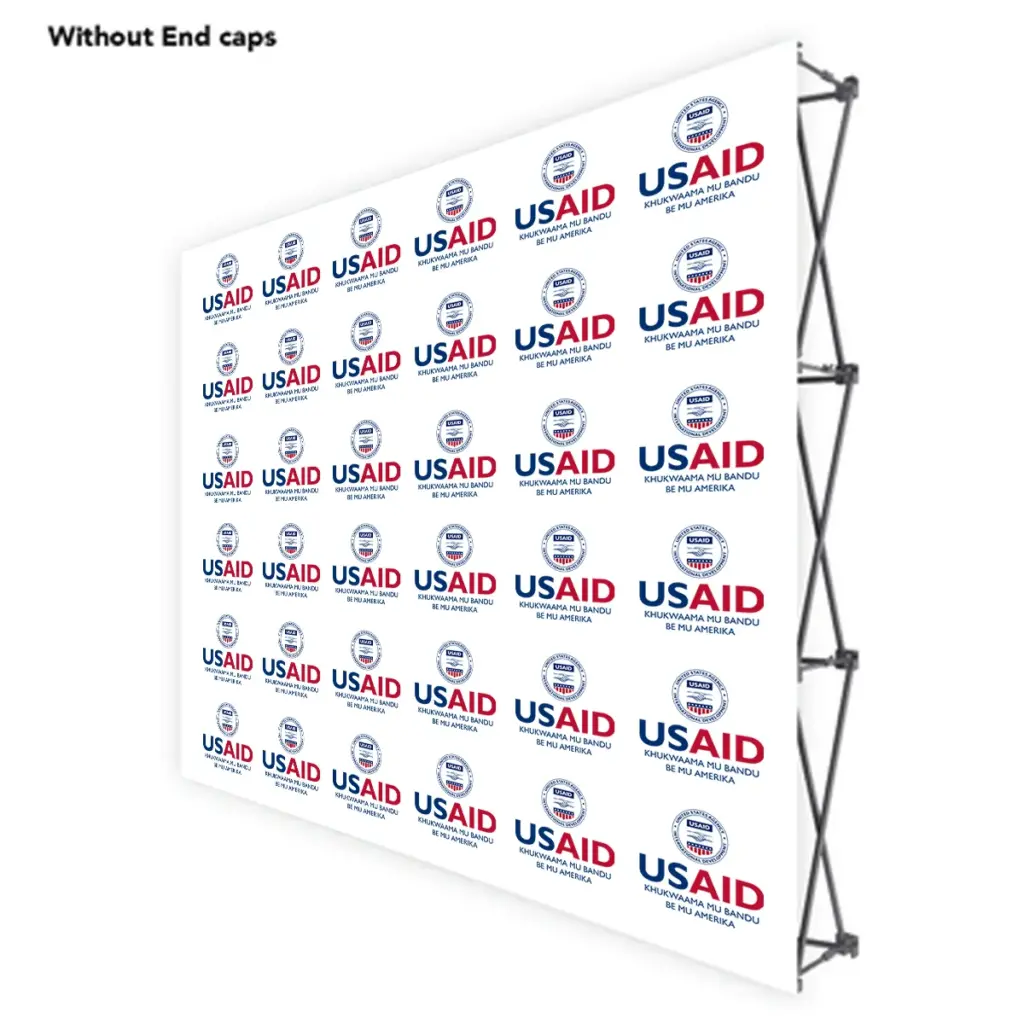 USAID Lugisu ONE CHOICE 8 Ft. Fabric Pop Up Display - 89"H Straight Graphic Package
