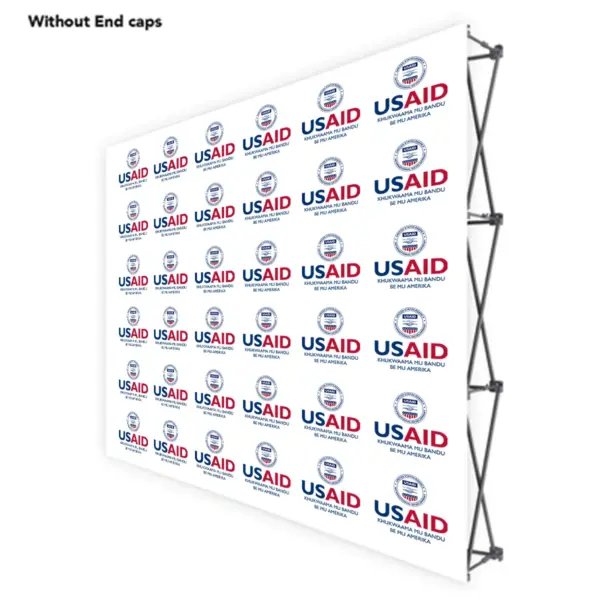 USAID Lugisu ONE CHOICE 8 Ft. Fabric Pop Up Display - 89"H Straight Graphic Package