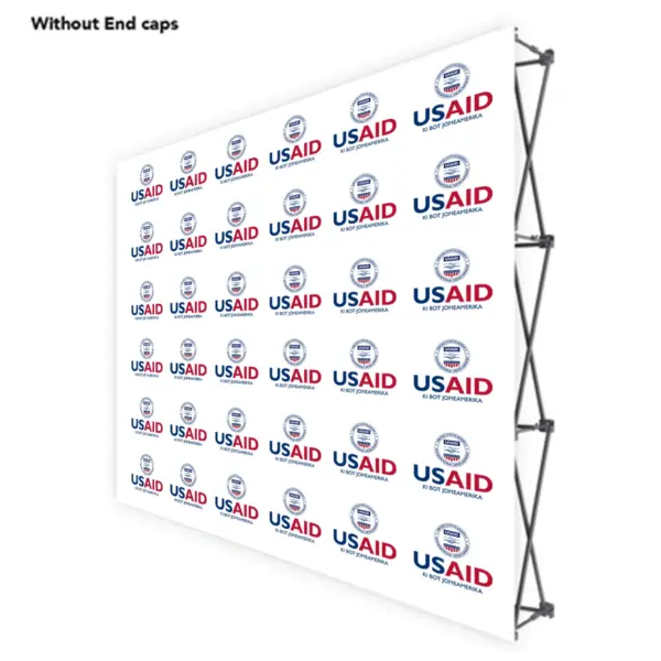 USAID Luo ONE CHOICE 8 Ft. Fabric Pop Up Display - 89"H Straight Graphic Package