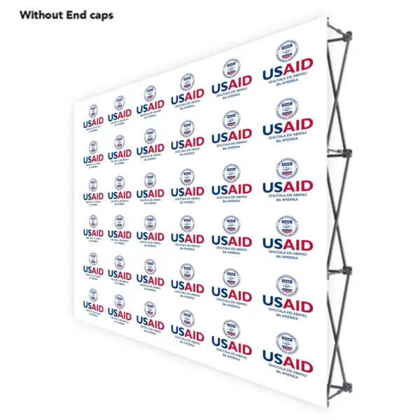 USAID Lusamiya ONE CHOICE 8 Ft. Fabric Pop Up Display - 89"H Straight Graphic Package