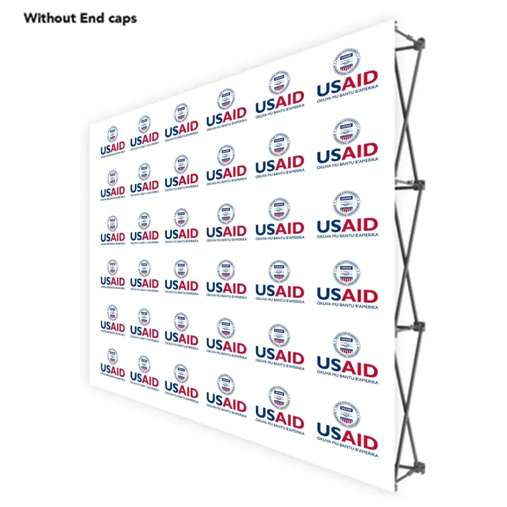 USAID Lusoga ONE CHOICE 8 Ft. Fabric Pop Up Display - 89"H Straight Graphic Package