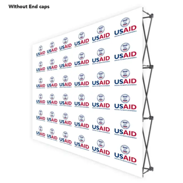 USAID Lusoga ONE CHOICE 8 Ft. Fabric Pop Up Display - 89"H Straight Graphic Package
