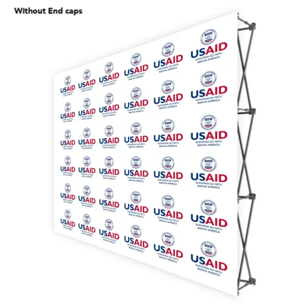 USAID Luvale ONE CHOICE 8 Ft. Fabric Pop Up Display - 89"H Straight Graphic Package