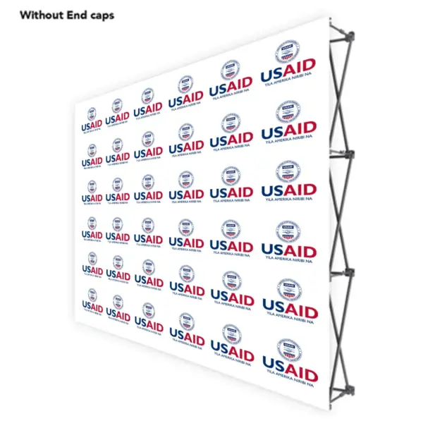 USAID Mampruli ONE CHOICE 8 Ft. Fabric Pop Up Display - 89"H Straight Graphic Package