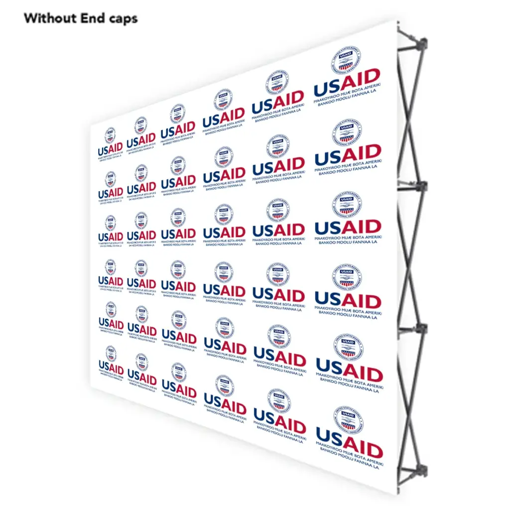 USAID Mandinka ONE CHOICE 8 Ft. Fabric Pop Up Display - 89"H Straight Graphic Package