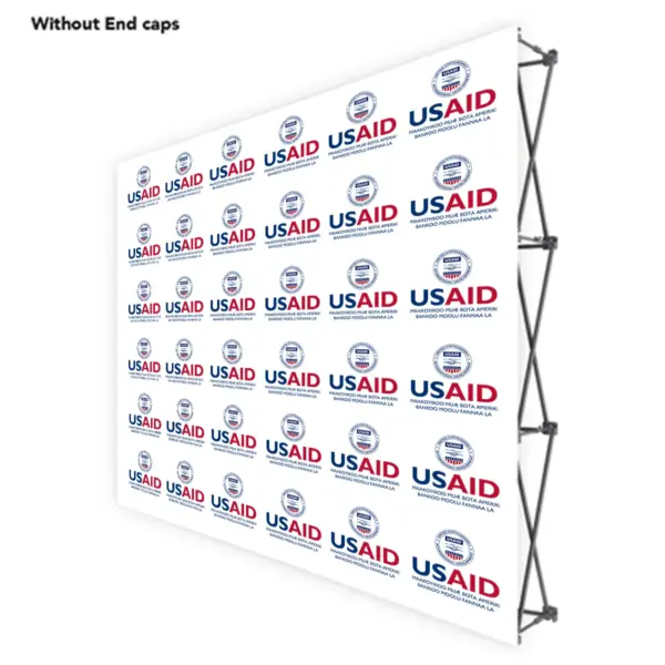 USAID Mandinka ONE CHOICE 8 Ft. Fabric Pop Up Display - 89"H Straight Graphic Package