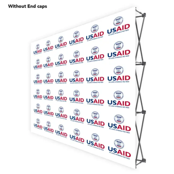USAID Moru ONE CHOICE 8 Ft. Fabric Pop Up Display - 89"H Straight Graphic Package
