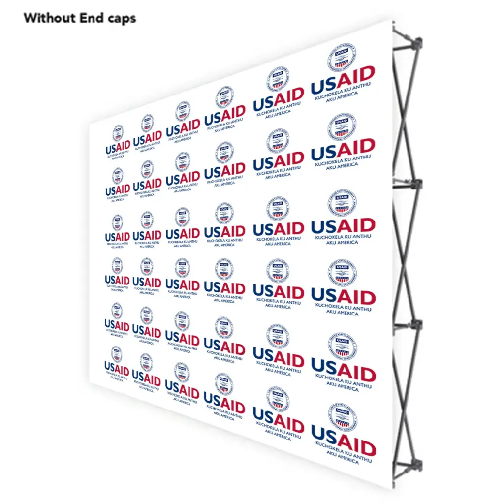 USAID Nyanja ONE CHOICE 8 Ft. Fabric Pop Up Display - 89"H Straight Graphic Package