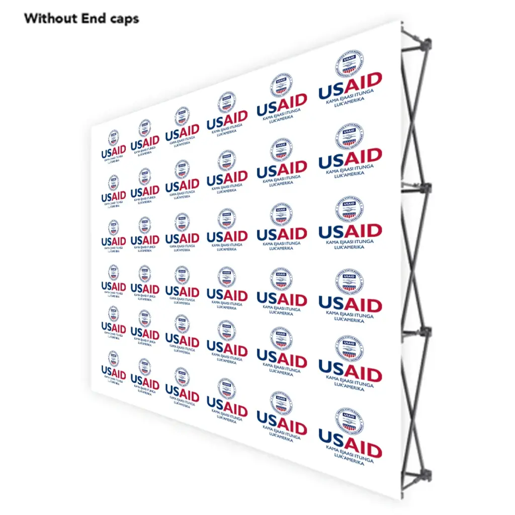 USAID Ateso ONE CHOICE 8 Ft. Fabric Pop Up Display - 89"H Straight Graphic Package
